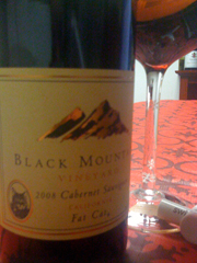 Black Mountain Fat Cat Cabernet Souvignon